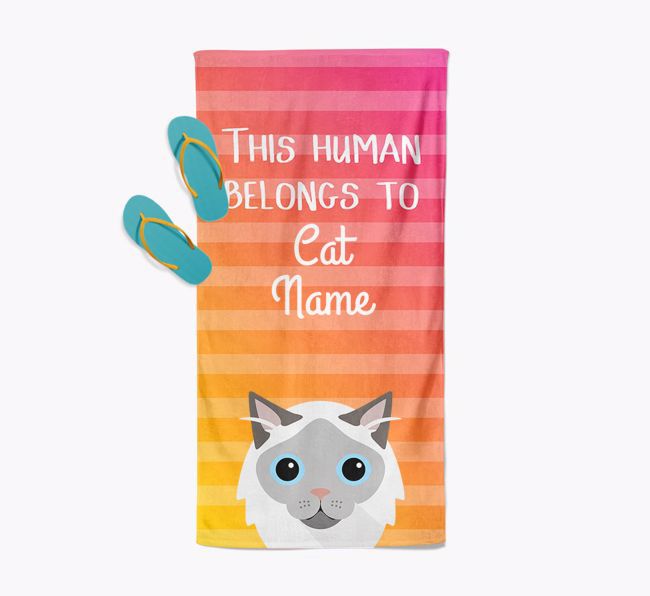 'This Human Belongs to...' - Personalized {breedFullName} Towel | Yappy.com